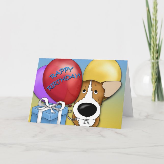 Corgi Birthday Card (Front)