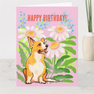 Corgi birthday card