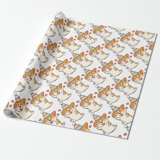 Corgi Birthday Party Wrapping Paper