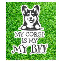 Corgi Black and White Best Furry Friend Theme