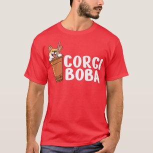 Corgi Boba, Dog Gifts For Kids, Men & Women, Funny T-Shirt