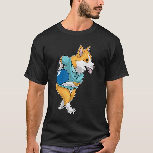 Corgi Bowling Bowling ball T-Shirt (Front)