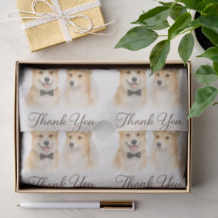Corgi Bride And Groom Wedding Thank you Dog Lovers Tissue Paper
