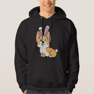 Corgi Bunny Rabbit Costume Easter 557 Hoodie