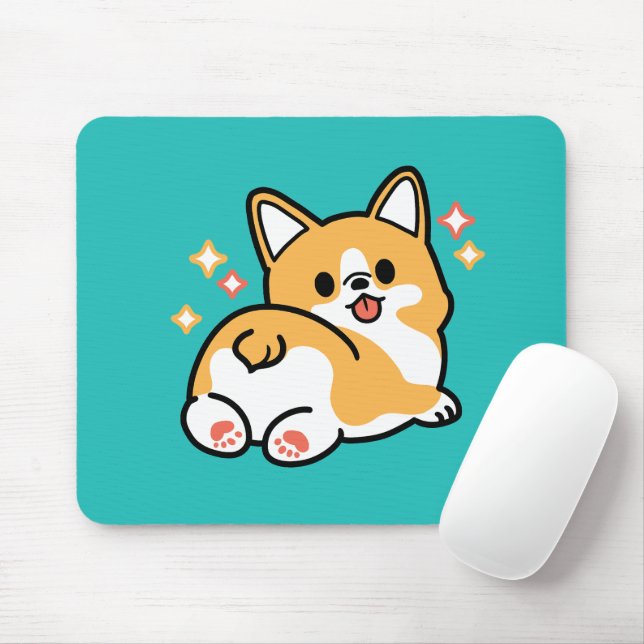 Corgi Butt and Nap Vibes – Cute Sleeping Dog Mouse Pad (With Mouse)