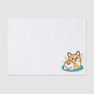 Corgi Butt and Nap Vibes – Cute Sleeping Dog Tissue Paper