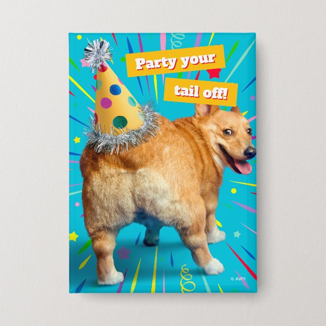 Corgi Butt Birthday Hat (Front)