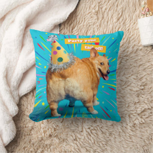 Corgi Butt Birthday Hat Cushion