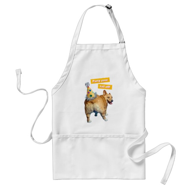 Corgi Butt Birthday Hat Standard Apron (Front)
