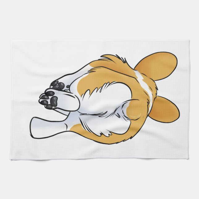 Corgi Butt Tea Towel (Horizontal)