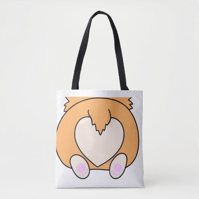 corgi butt tote bag (Front)