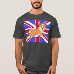 Corgi Butt Union Flag Queens Pet Puppy Dog Ma'am M T-Shirt