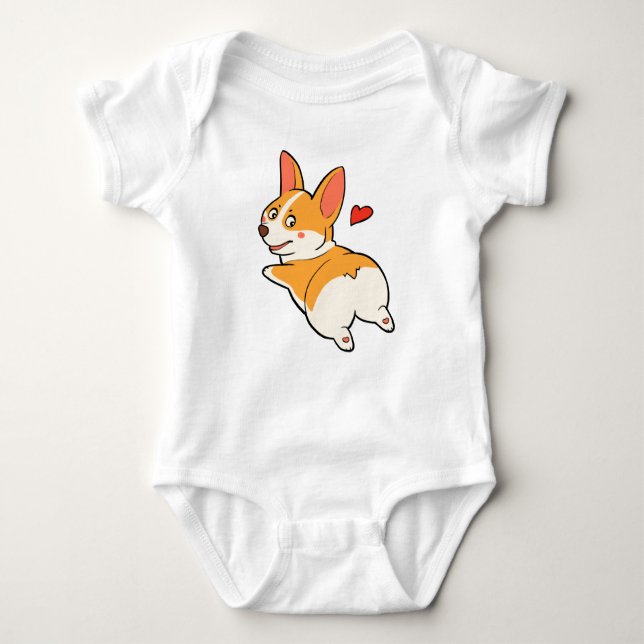Corgi Butts Baby Bodysuit (Front)