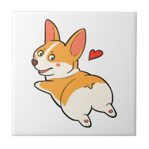 Corgi Butts Ceramic Tile