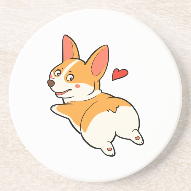 Corgi Butts Coaster (Front)