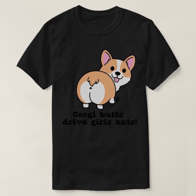 CORGI BUTTS T-Shirt (Design Front)