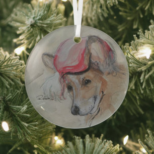 Corgi by Hevener Glass Tree Decoration