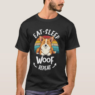 Corgi Cardigan Welsh Pembroke Corgie Eat Sleep Rep T-Shirt
