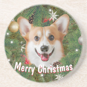 Corgi Christmas Coaster