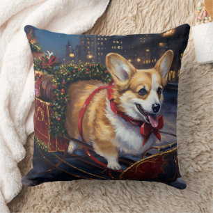 Corgi Christmas Festive Season Cushion