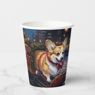 Corgi Christmas Festive Season Paper Cups