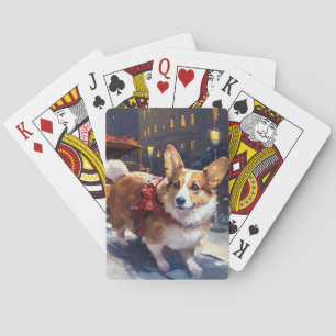 Corgi Christmas Festive Season Playing Cards