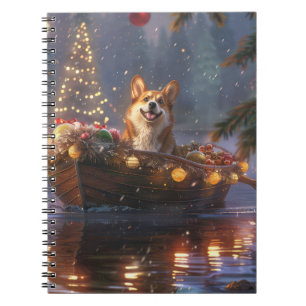 Corgi Christmas Festive Voyage Notebook