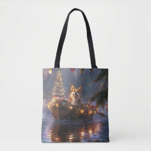 Corgi Christmas Festive Voyage Tote Bag