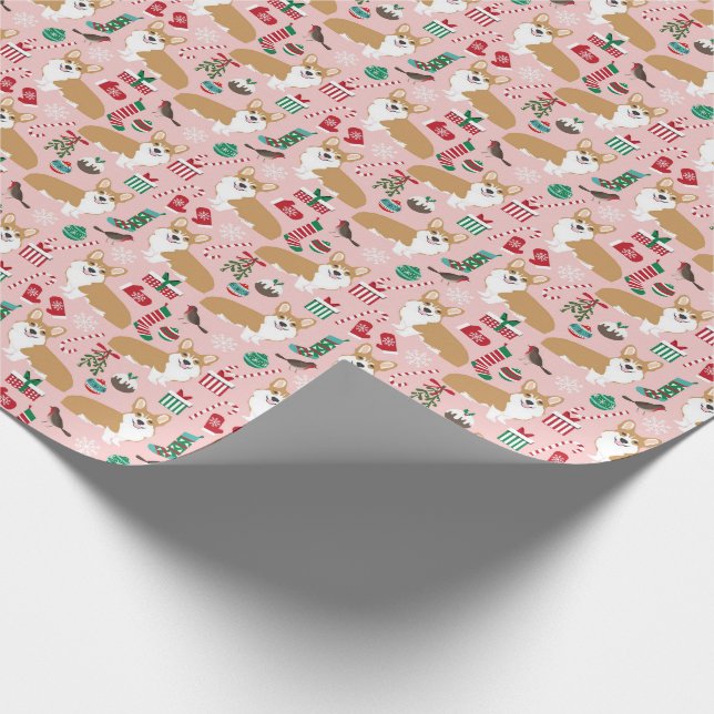 Corgi Christmas Gift Wrap (Corner)