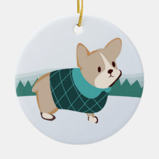 Corgi Christmas Ornament