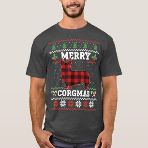 Corgi Christmas Pajama Tree Lights Xmas Corgmas Pl T-Shirt