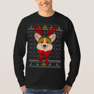 Corgi Christmas Reindeer Ugly Sweater Scarf Holida