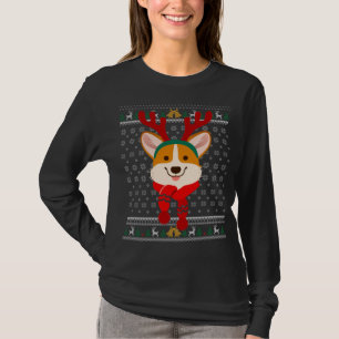 Corgi Christmas Reindeer Ugly Sweater Scarf Holida