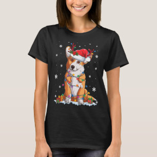 Corgi Christmas Santa Reindeer Xmas Pajama Dog T-Shirt