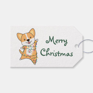 Corgi Christmas Snow Winter Animals Corgis Trucker Gift Tags