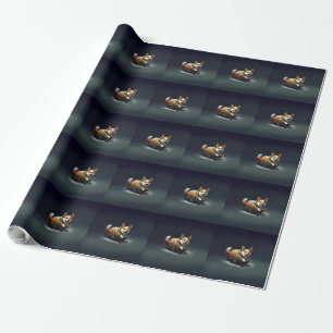 Corgi Christmas snow winter Wrapping Paper