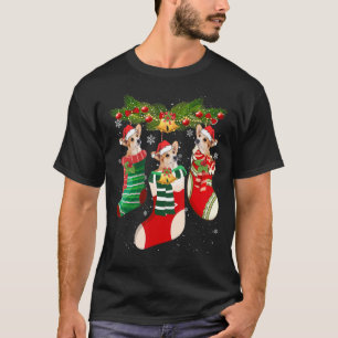 Corgi Christmas Socks Tree Light Xmas Santa Hat T-Shirt