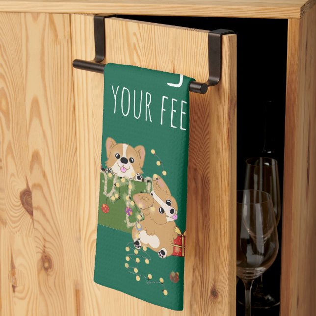 Corgi Christmas Towel (Thirds Fold)