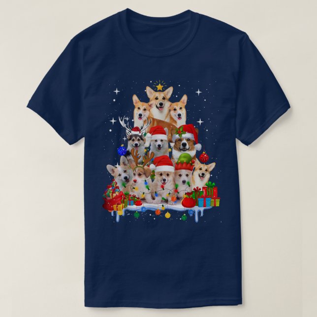 Corgi Christmas Tree Christmas Corgi  T-Shirt (Design Front)