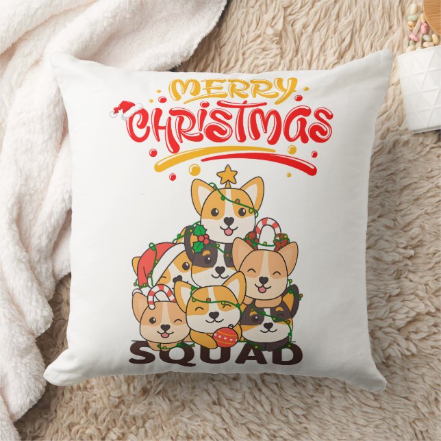 Corgi Christmas Tree Christmas Squad Dogs Cushion (Blanket)