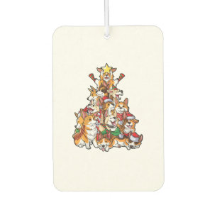 Corgi Christmas Tree Dog Santa Merry Corgmas Xmas Car Air Freshener