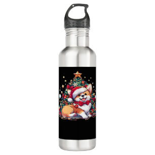 Corgi Christmas Tree Oversized T-Shirt 710 Ml Water Bottle