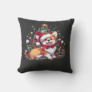 Corgi Christmas Tree Oversized T-Shirt Cushion