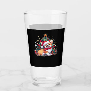 Corgi Christmas Tree Oversized T-Shirt Glass