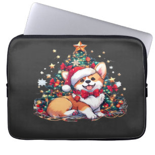 Corgi Christmas Tree Oversized T-Shirt Laptop Sleeve