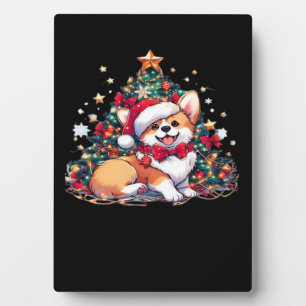 Corgi Christmas Tree Oversized T-Shirt Plaque