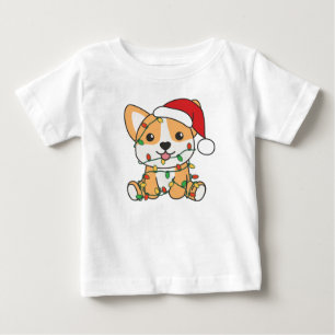 Corgi Christmas Winter Animals Dog Baby T-Shirt