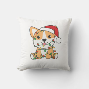 Corgi Christmas Winter Animals Dog Cushion