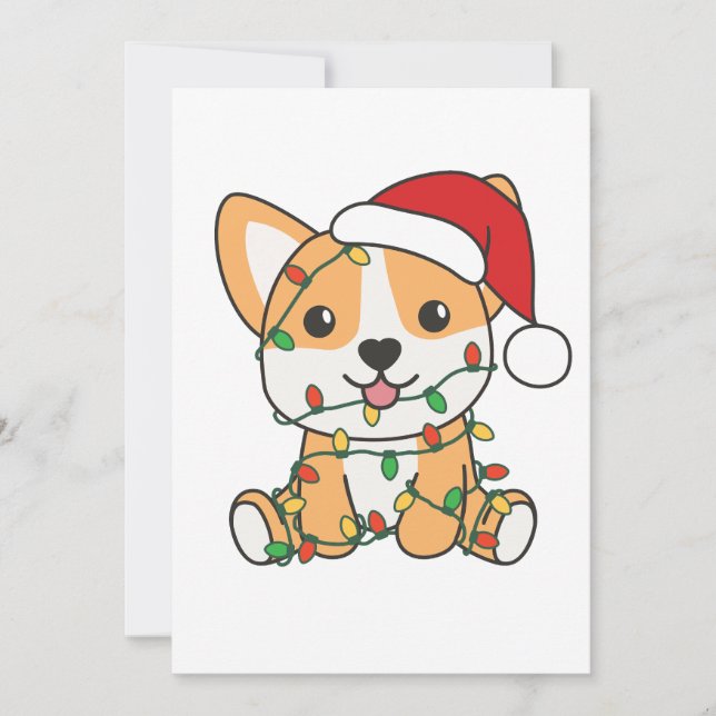 Corgi Christmas Winter Animals Dog Invitation (Front)