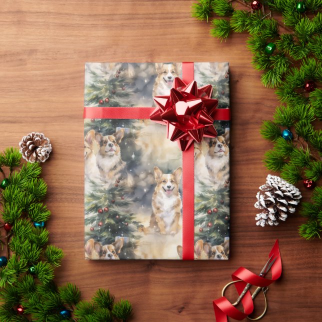 Corgi Christmas Wrapping Paper (Holiday Gift)